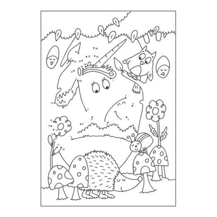 A4 Mermaid/Unicorns Dot-to-Dot Colouring Book