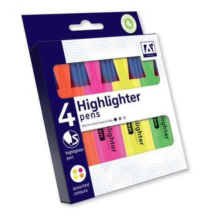 4 Pack Bright Highlighters