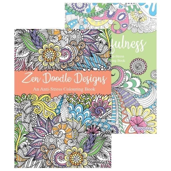 A4 Zen Doodle/Mindfulness Colouring Book - Assorted