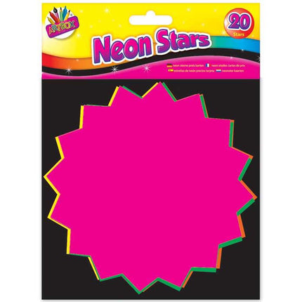 20 Neon 15cm Fluorescent Star Flashes