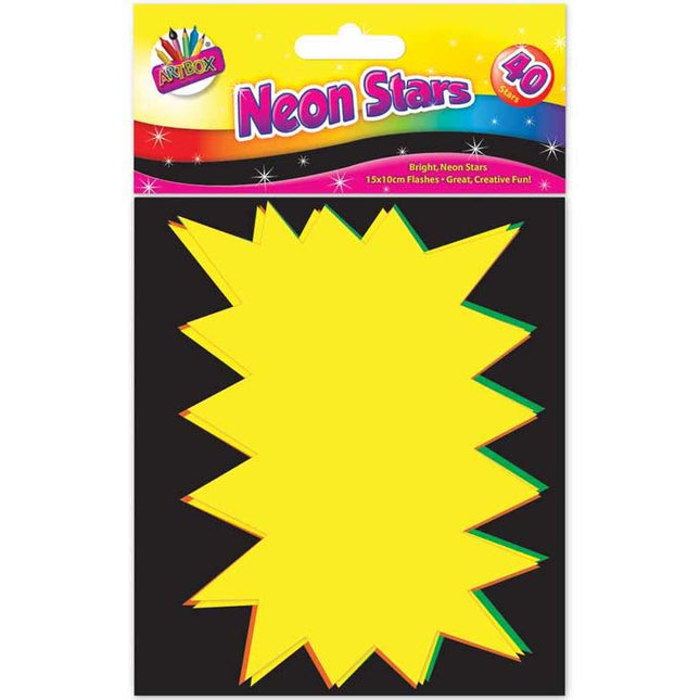 Fluorescent Flashes - 40 Pack 15cm x 10cm