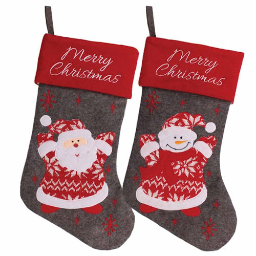 Christmas Plush Stocking - Assorted