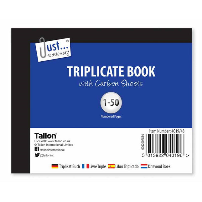 Half Sized Triplicate Book - 50 Sheets