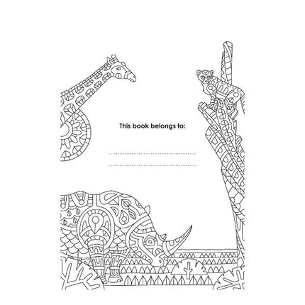 A4 Life on The Savannah Advanced Colouring Book