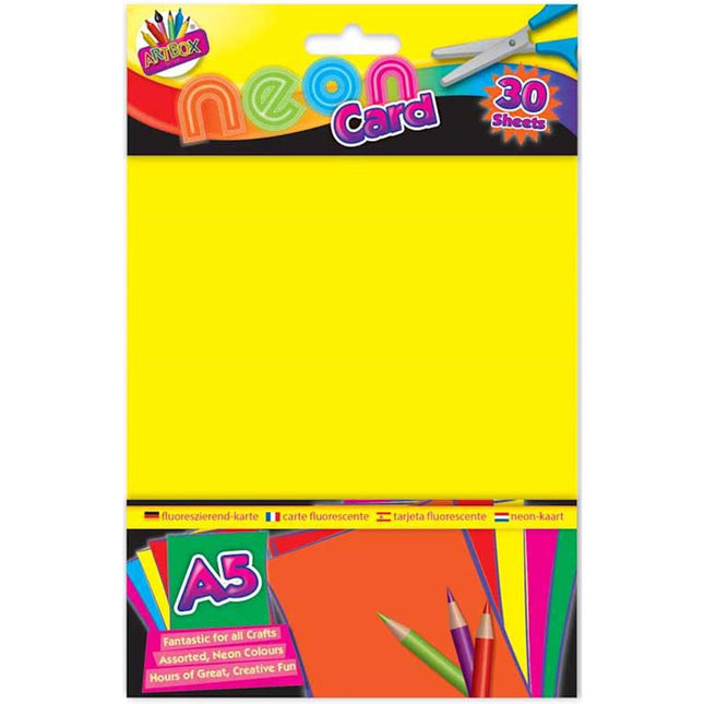 A5 Neon Card - 30 Sheets