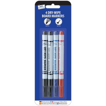 Dry Wipe Markers - 4 Pack