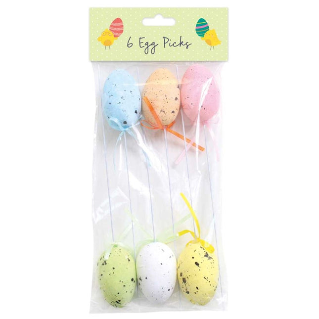 Egg Picks Decorations - 6 Pack