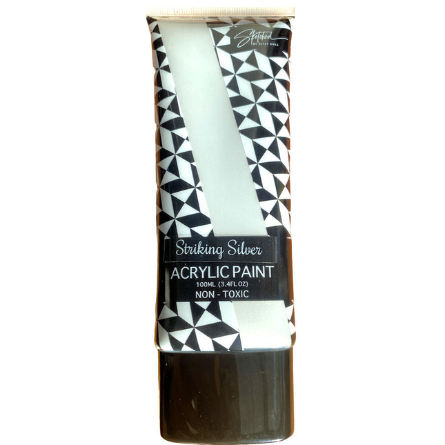 Acrylic Paint 100ml - Striking Silver