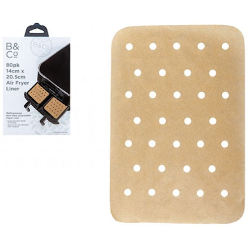 Square Air Fryer Sheets - 80 Pack 14cm x 20.5cm