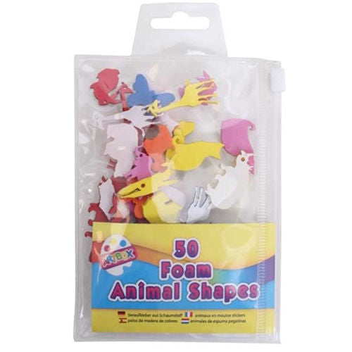 Foam Animal Shapes - 50 Pack