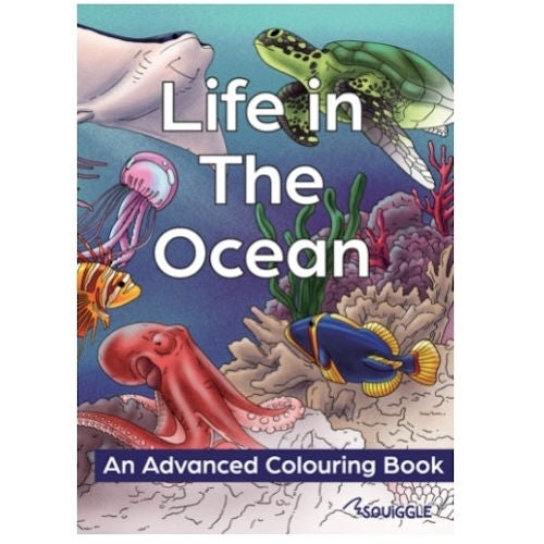 A4 Life in The Ocean Advanced Colouring Book - 22 Pages
