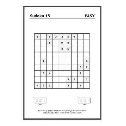 A4 Mega Large Print Easy & Medium Modern Sudoku Book