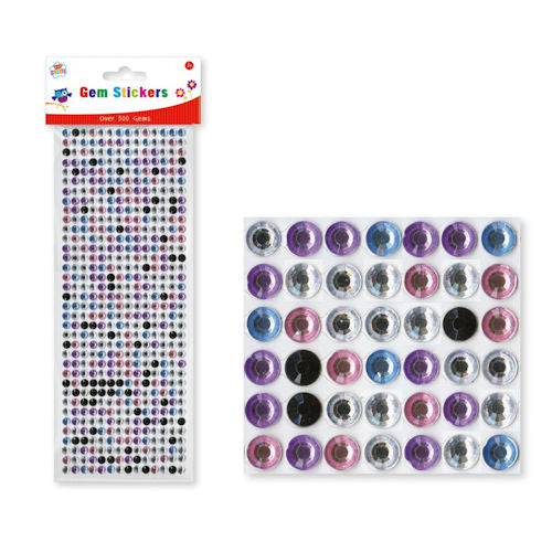 Craft Gem Stickers - 500 Pack