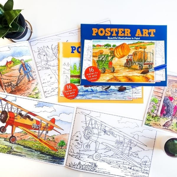 A4 Poster Arts Colouring In Book - Assorted