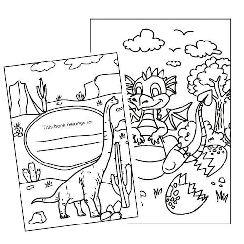 A4 My Wild Dragon & Dinosaur Colouring Book