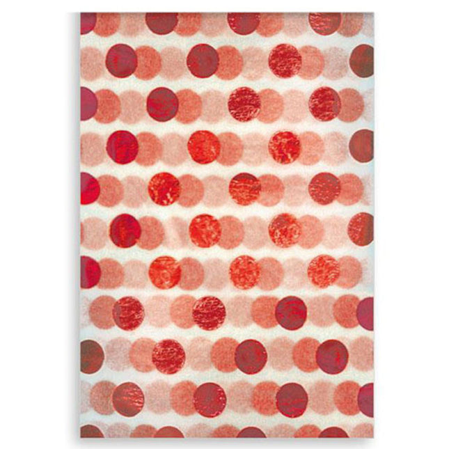 Red Foil Spot Tissue Paper - 3 Sheets 50cm x 70cm