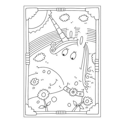 A4 Mermaid/Unicorns Dot-to-Dot Colouring Book