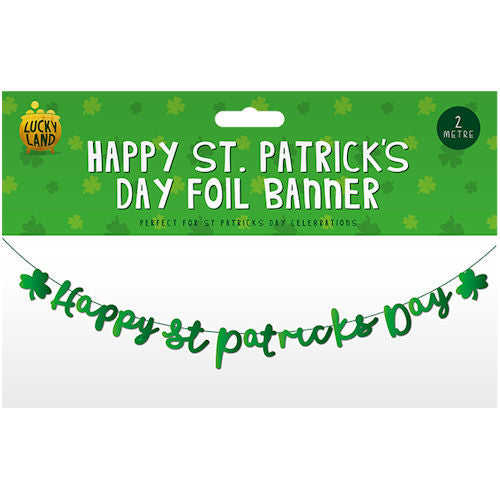 Happy St Patrick's Day Foil Banner
