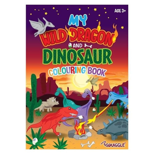 A4 My Wild Dragon & Dinosaur Colouring Book