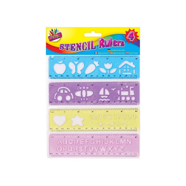 Stencil Rulers - 4 Pack