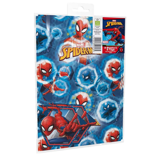 Spiderman Giftwrap Sheets - 2 Sheets