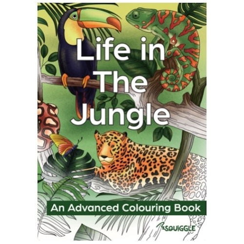 A4 Life in The Jungle Advanced Colouring Book