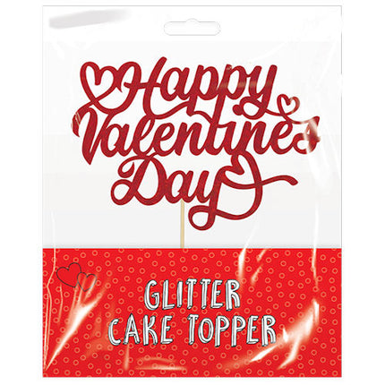 Valentine's Glitter Cake Topper