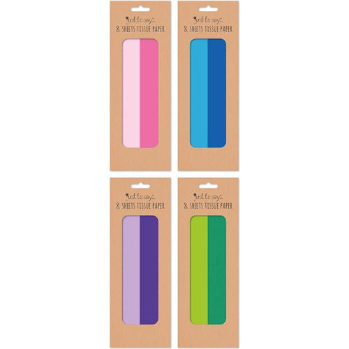Plain Colour Tissue Paper - 8 Sheets