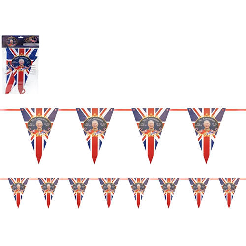 King Charles Union Jack Triangle Bunting - 21"