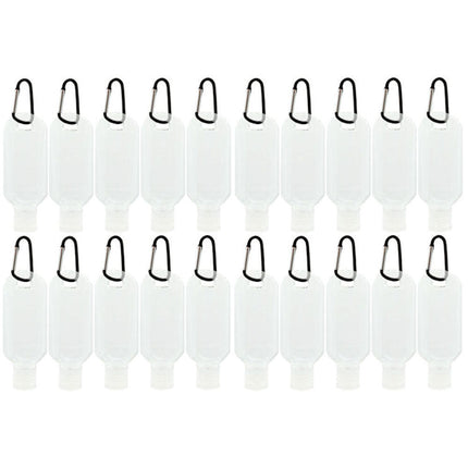 20 Travel Bottle Containers & Black Hooks