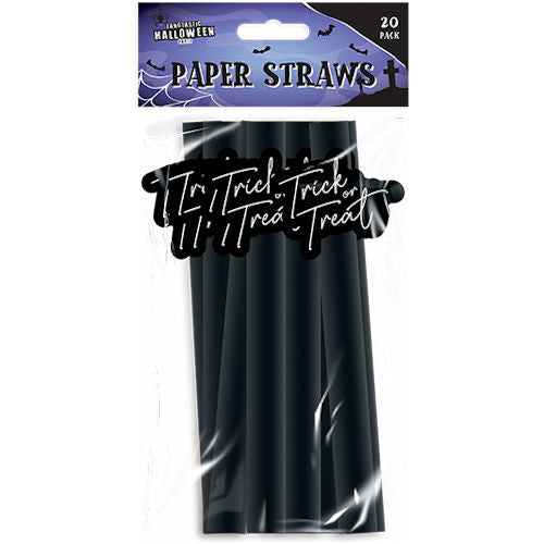 Halloween Paper Straws Trick or Treat - 20 Pack
