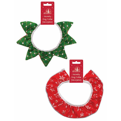 Plush Dog Christmas Neck Ruff - Assorted