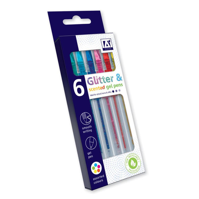 Glitter Scented Gel Pen - 6 Pack
